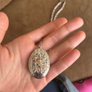 1928 Silver Floral Locket